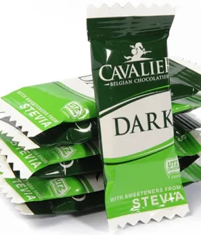 Σοκολατάκι με stevia κατάλληλα για διαβητικούς με μαύρη σοκολάτα
